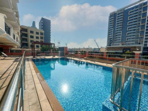 Chic Studio in JVC Dubai with Spacious Terrace Balcony